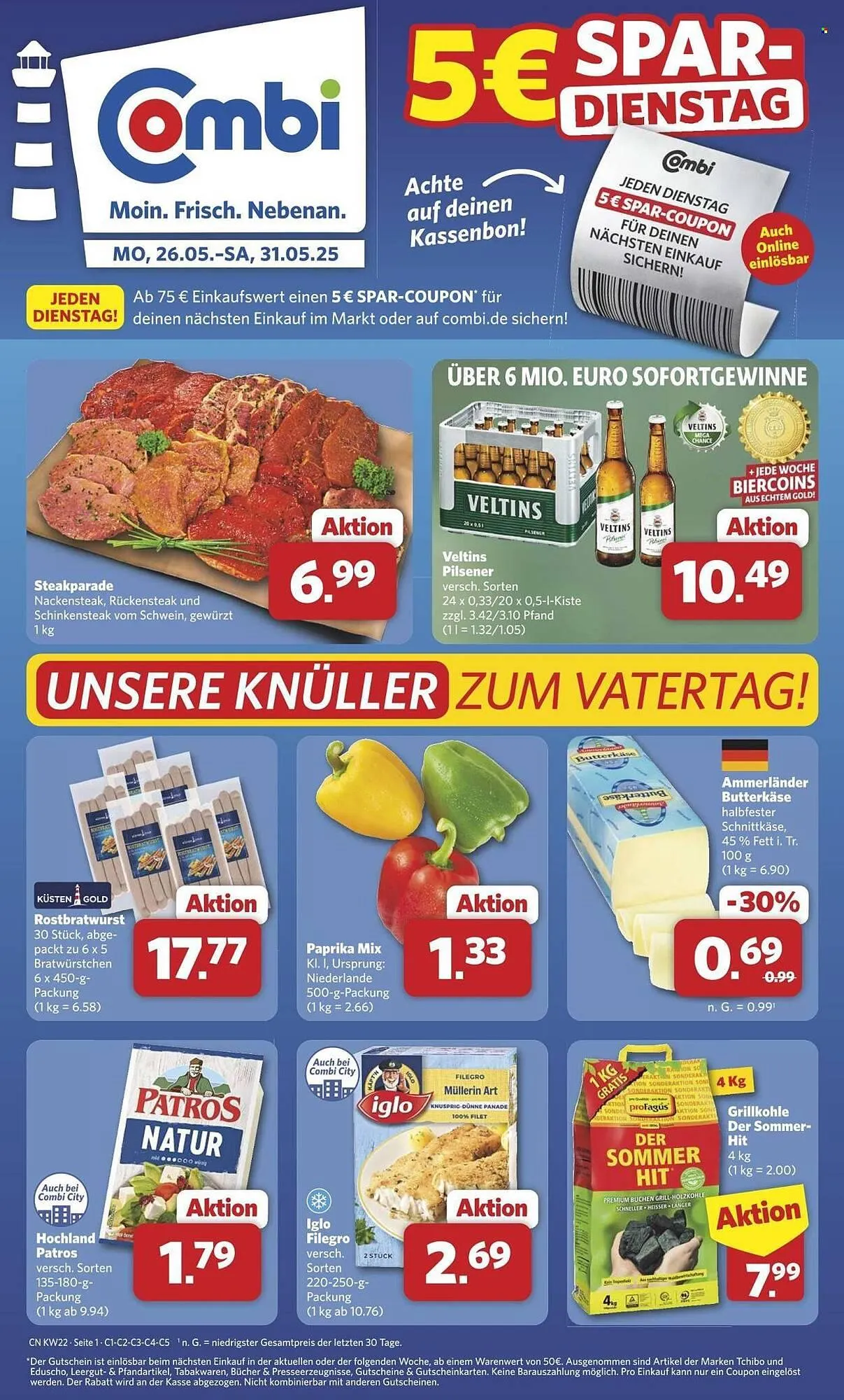 Combi Prospekt von 26. Mai bis 31. Mai 2025 - Prospekt seite 1