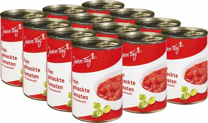 Jeden Tag Fein gehackte Tomaten 12 x 0,43 l