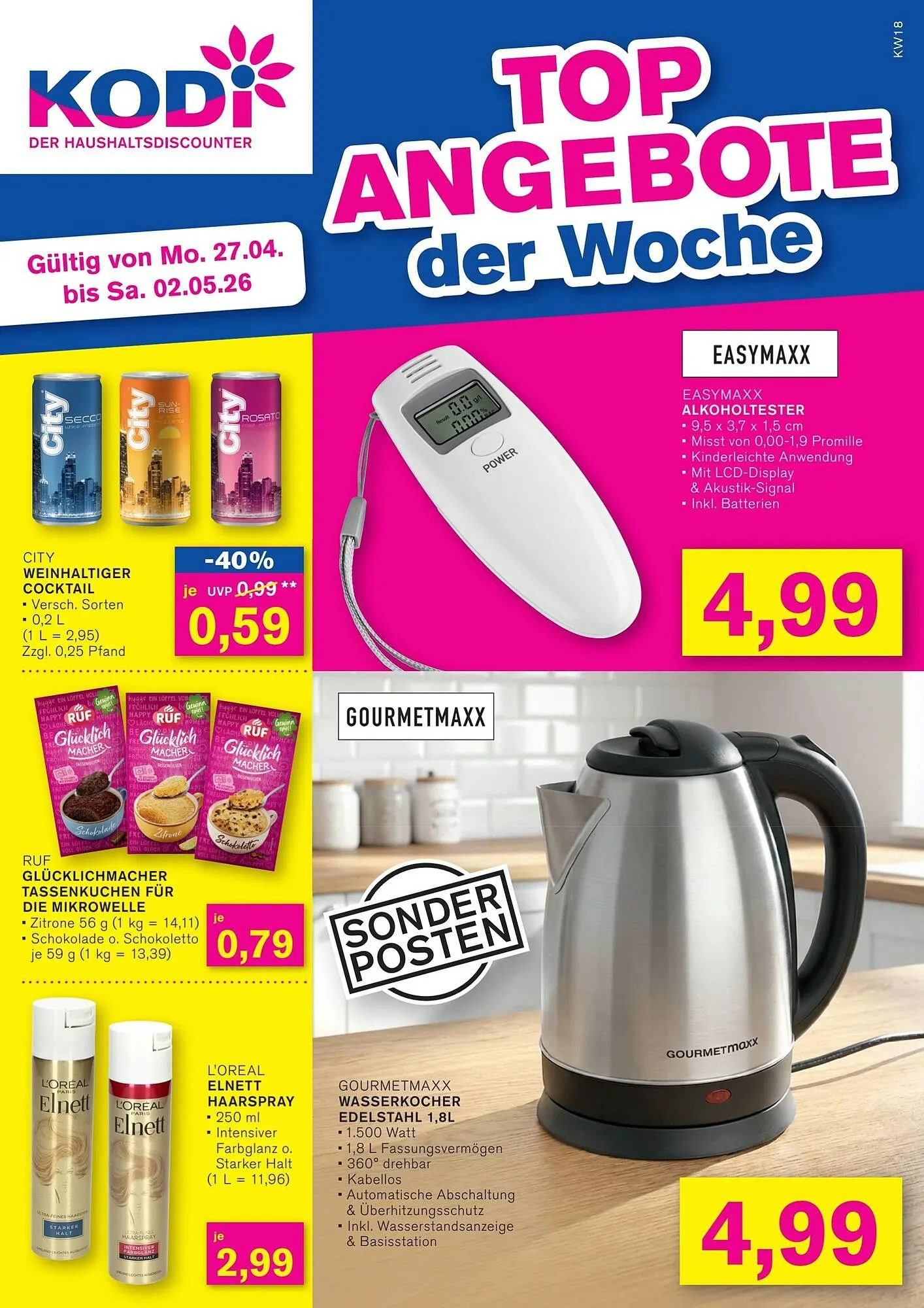 KODi Prospekt von 27. April bis 3. Mai 2026 - Prospekt seite 1