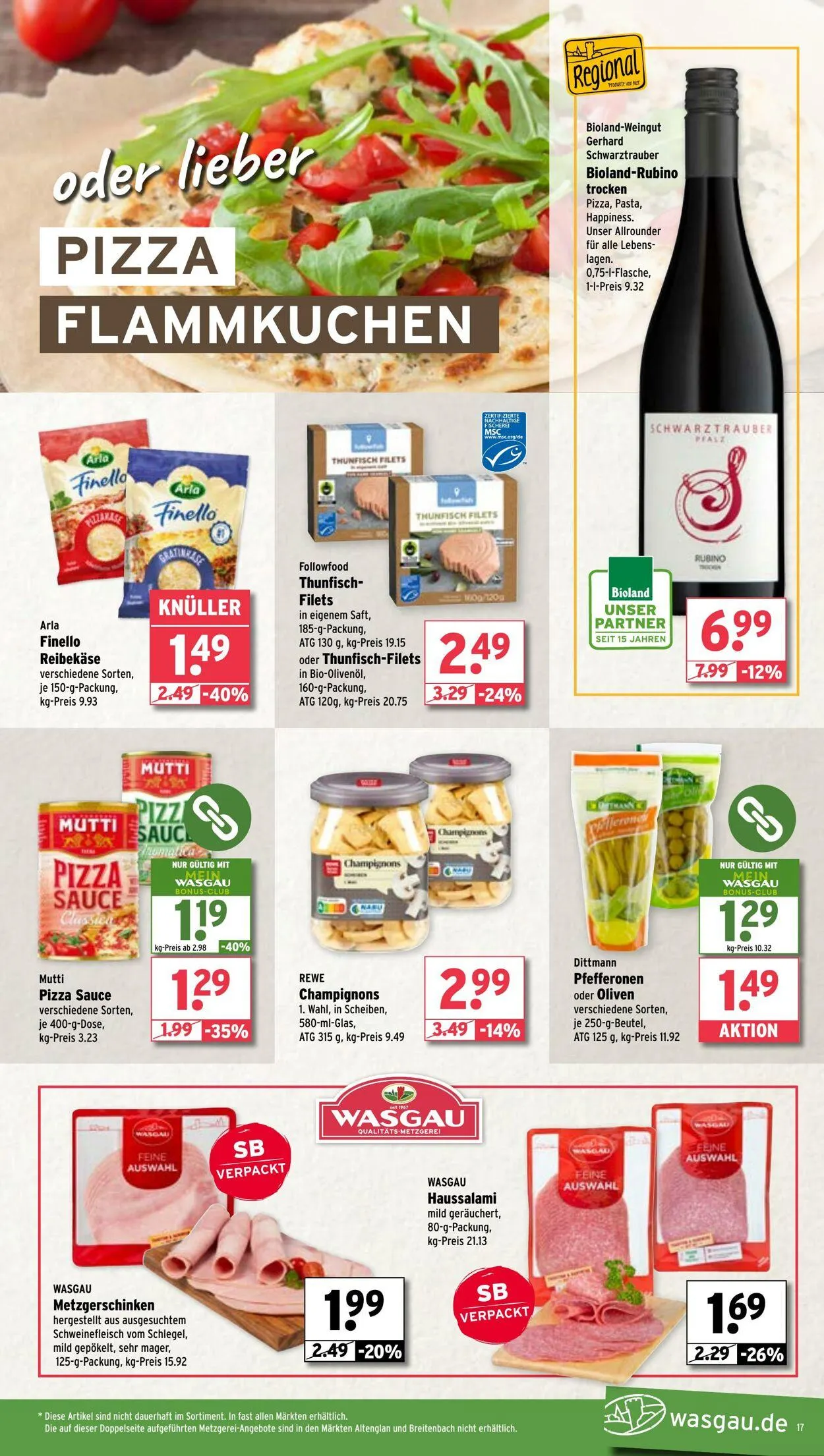 WASGAU Aktueller Prospekt von 10. August bis 24. August 2025 - Prospekt seite 17