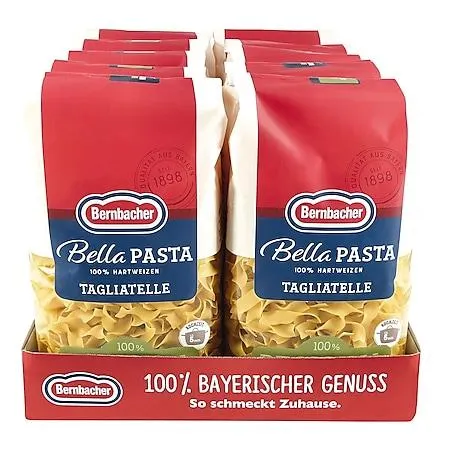 Bernbacher Pasta Tagliatelle 500 g, 10er Pack