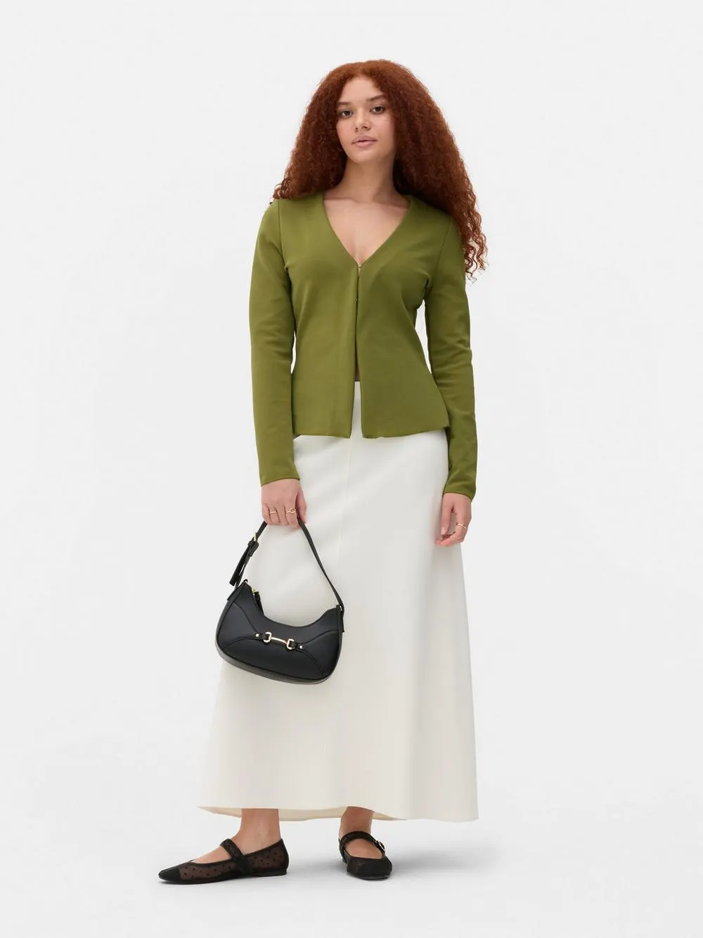 Strukturierter Cardigan mit V-Ausschnitt