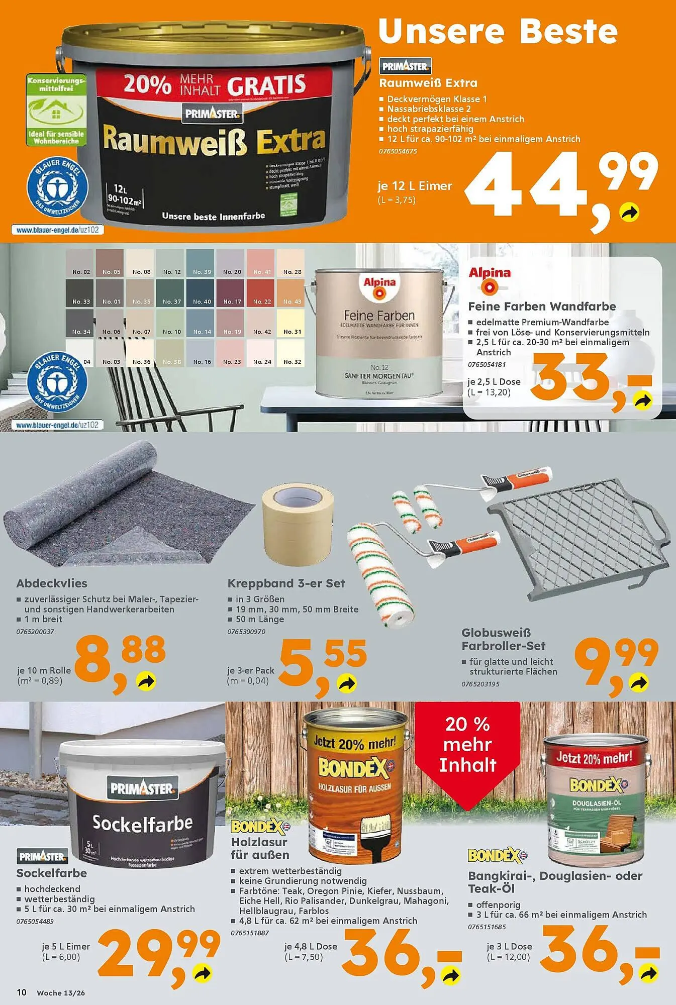 Globus Baumarkt Prospekt von 23. März bis 29. März 2026 - Prospekt seite 10