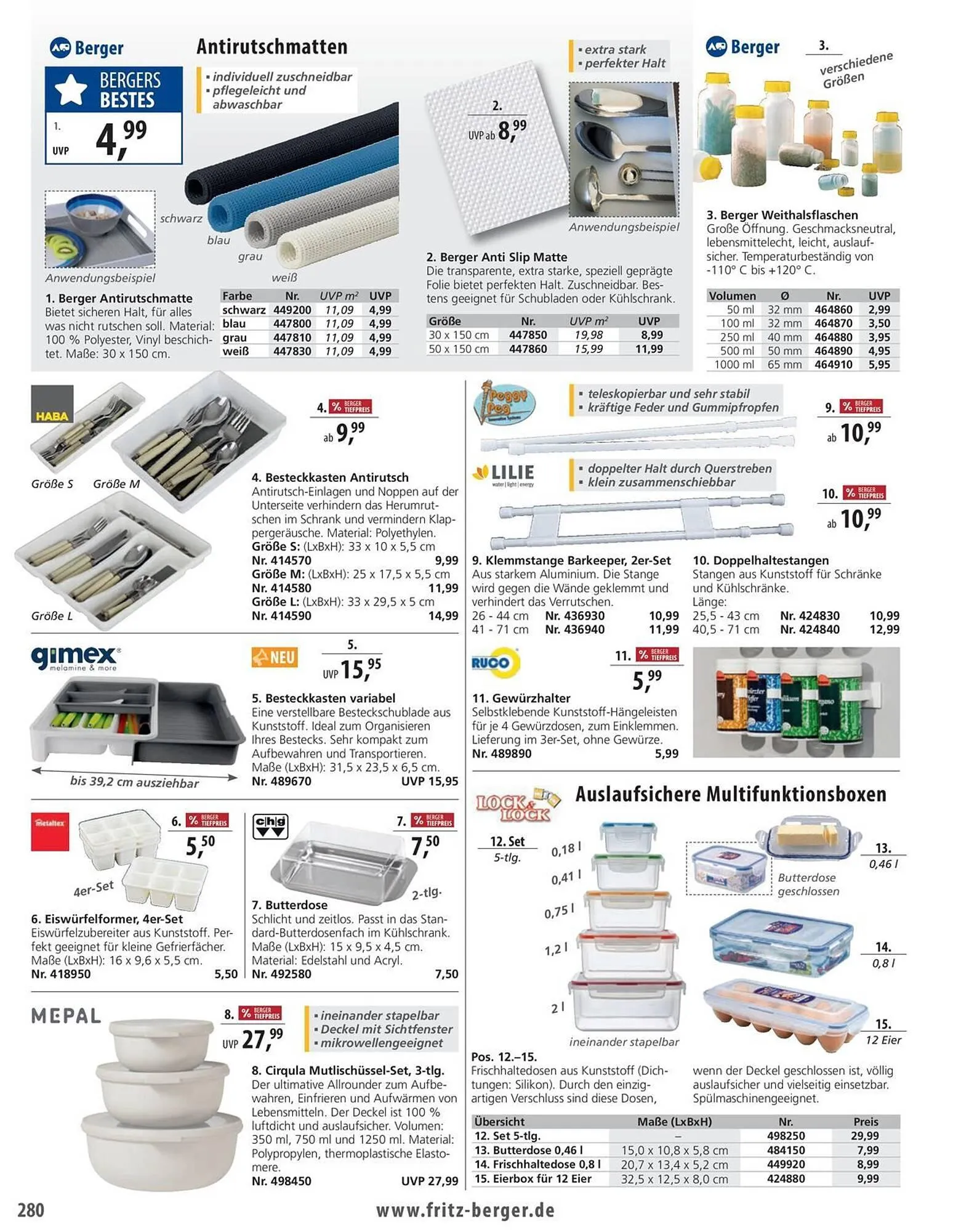Fritz Berger Prospekt von 27. Mai bis 31. Dezember 2025 - Prospekt seite 280