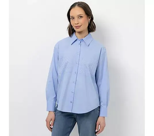 Wählen Sie Ihre Variante: STEFFEN SCHRAUT Bluse Hemdblusenkragen Ziernieten Oversize - leger weit