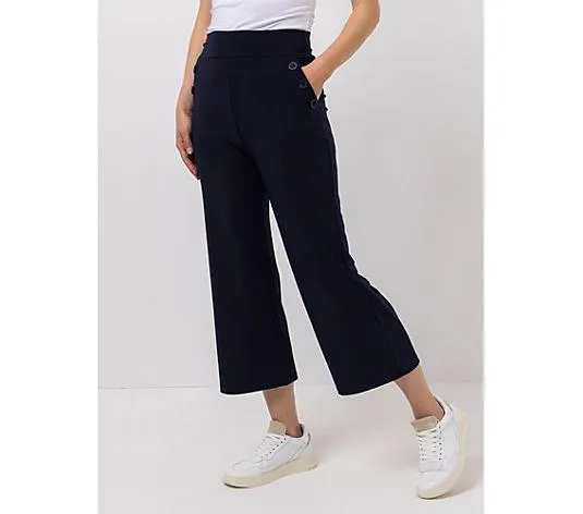 KIM & CO. Hose, 7/8-Länge Brazil Knit Jersey Eingrifftaschen mit Knöpfen