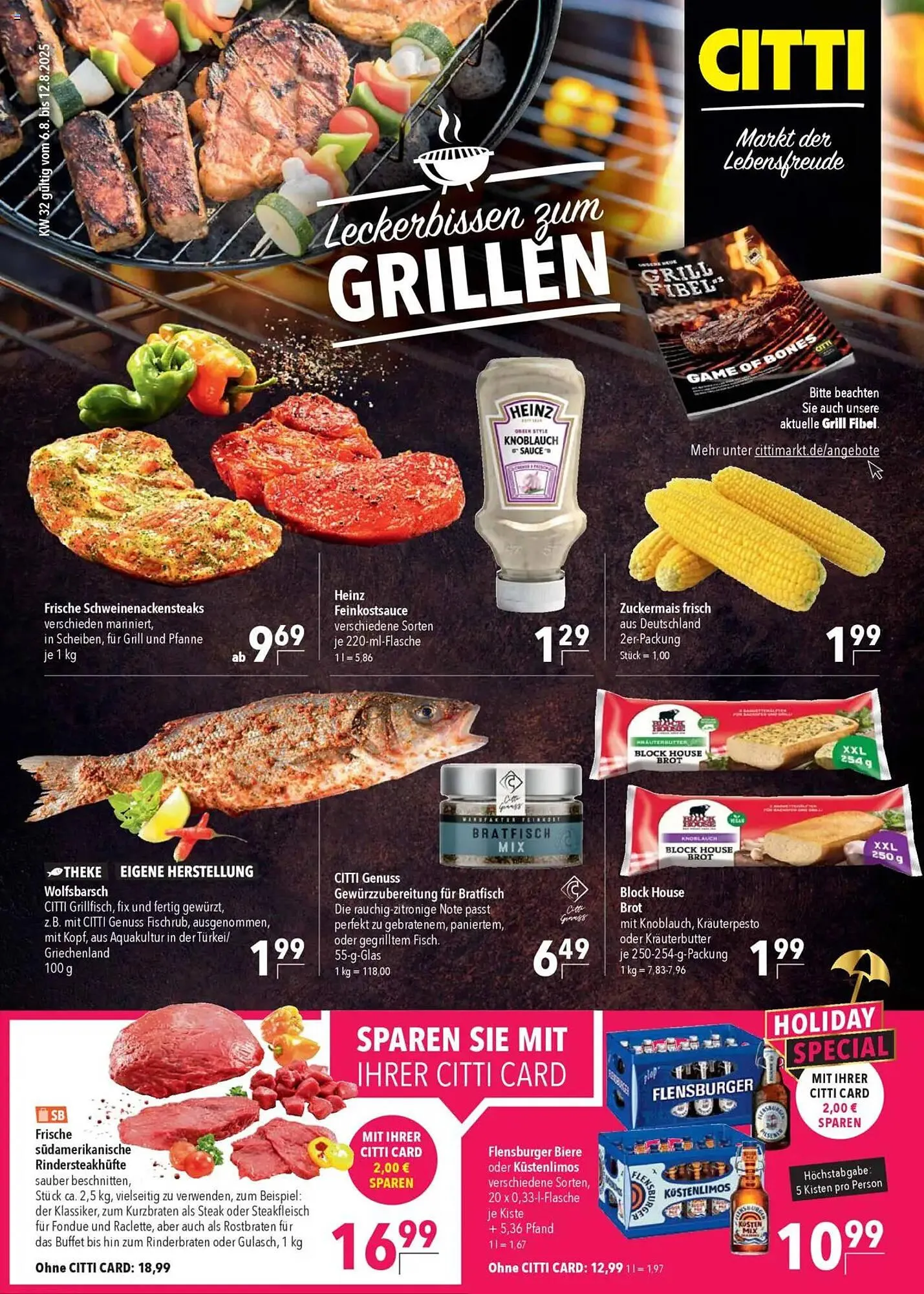 CITTI Markt Prospekt von 6. August bis 12. August 2025 - Prospekt seite 1