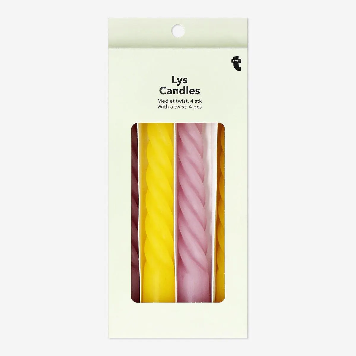 Twisted candles - 4 pcs