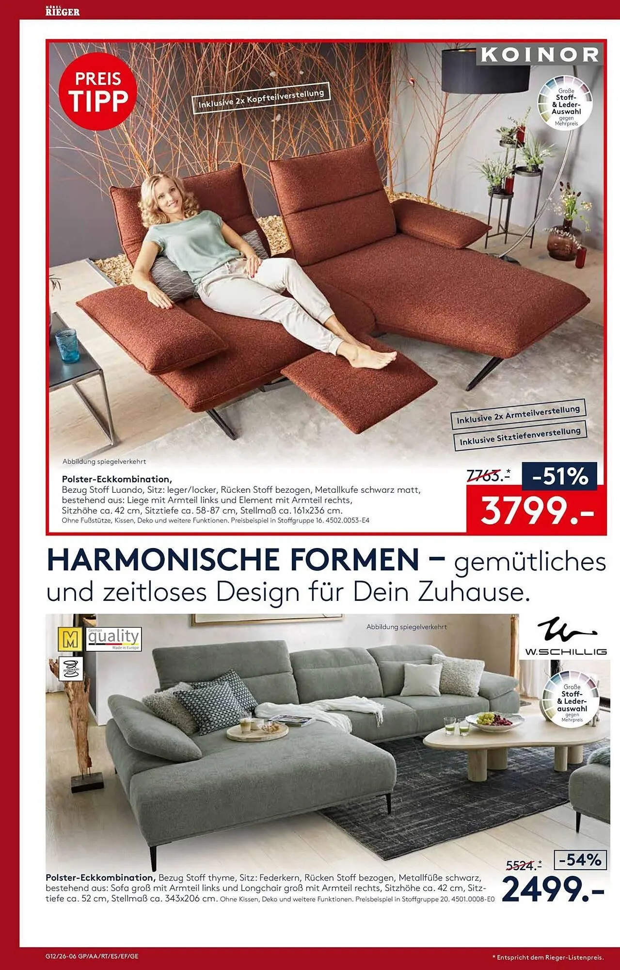 Möbel Rieger Prospekt von 26. März bis 9. April 2026 - Prospekt seite 6