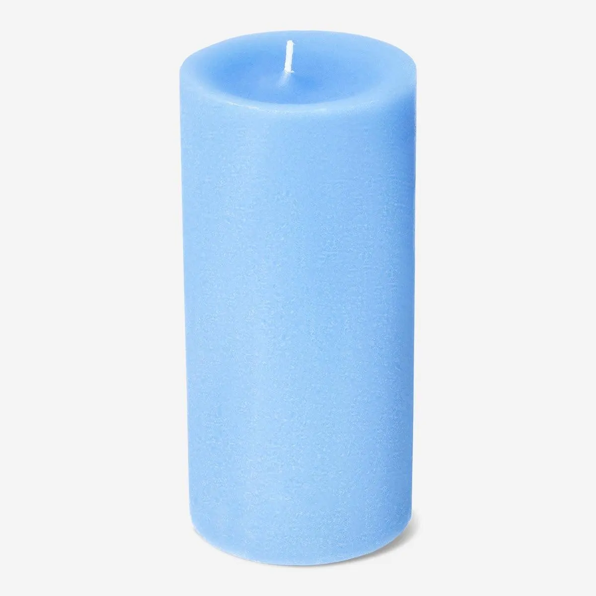 Rustic blue pillar candle - 12 cm
