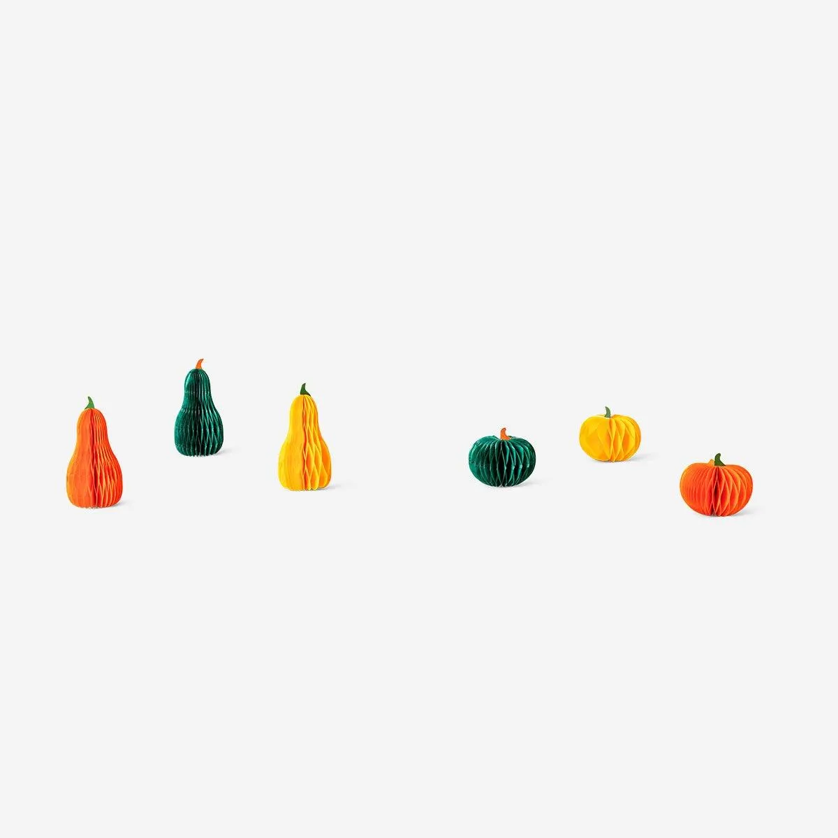 Honeycomb paper pumpkins - 6 pcs