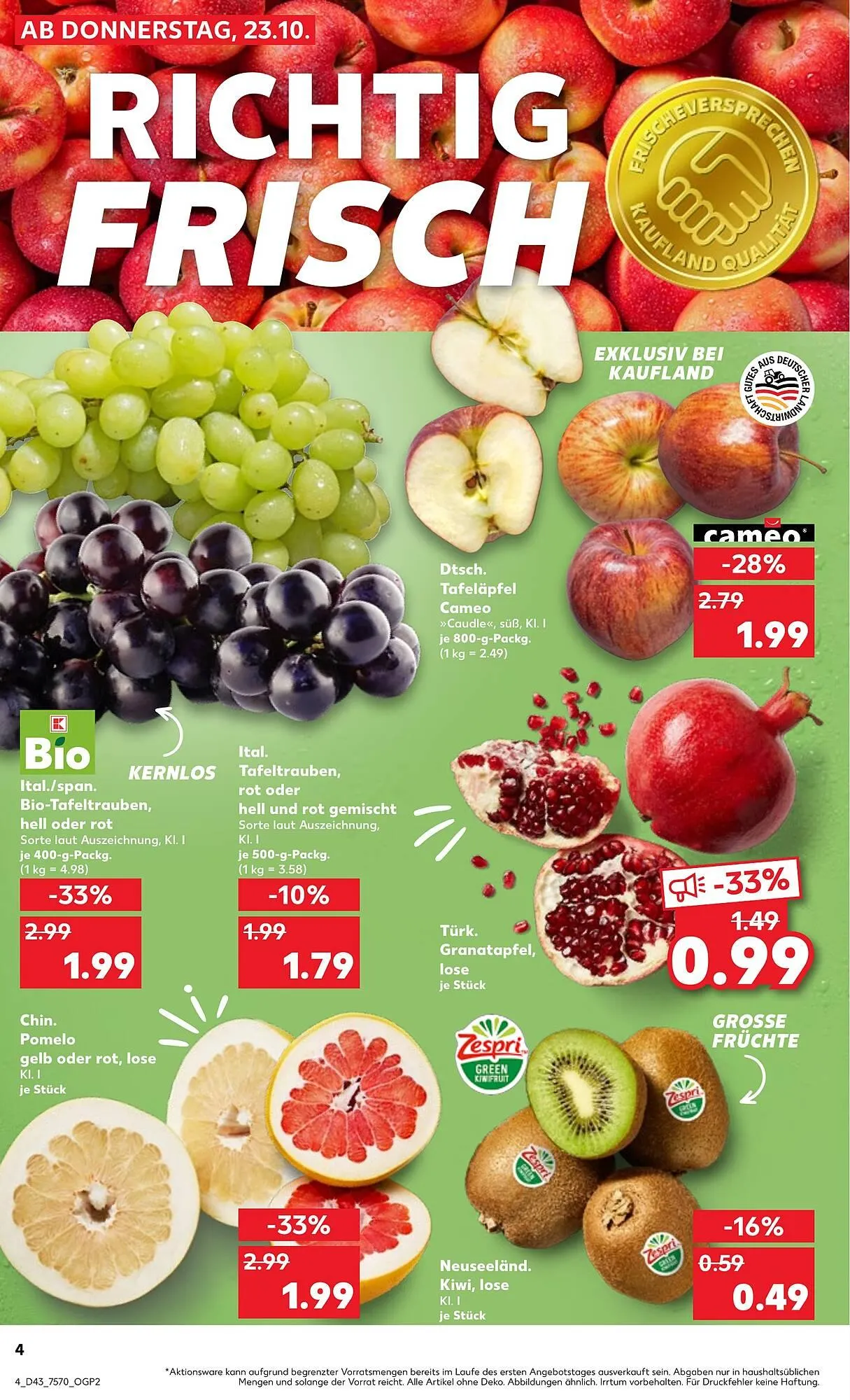 Kaufland Prospekt von 23. Oktober bis 29. Oktober 2025 - Prospekt seite 4