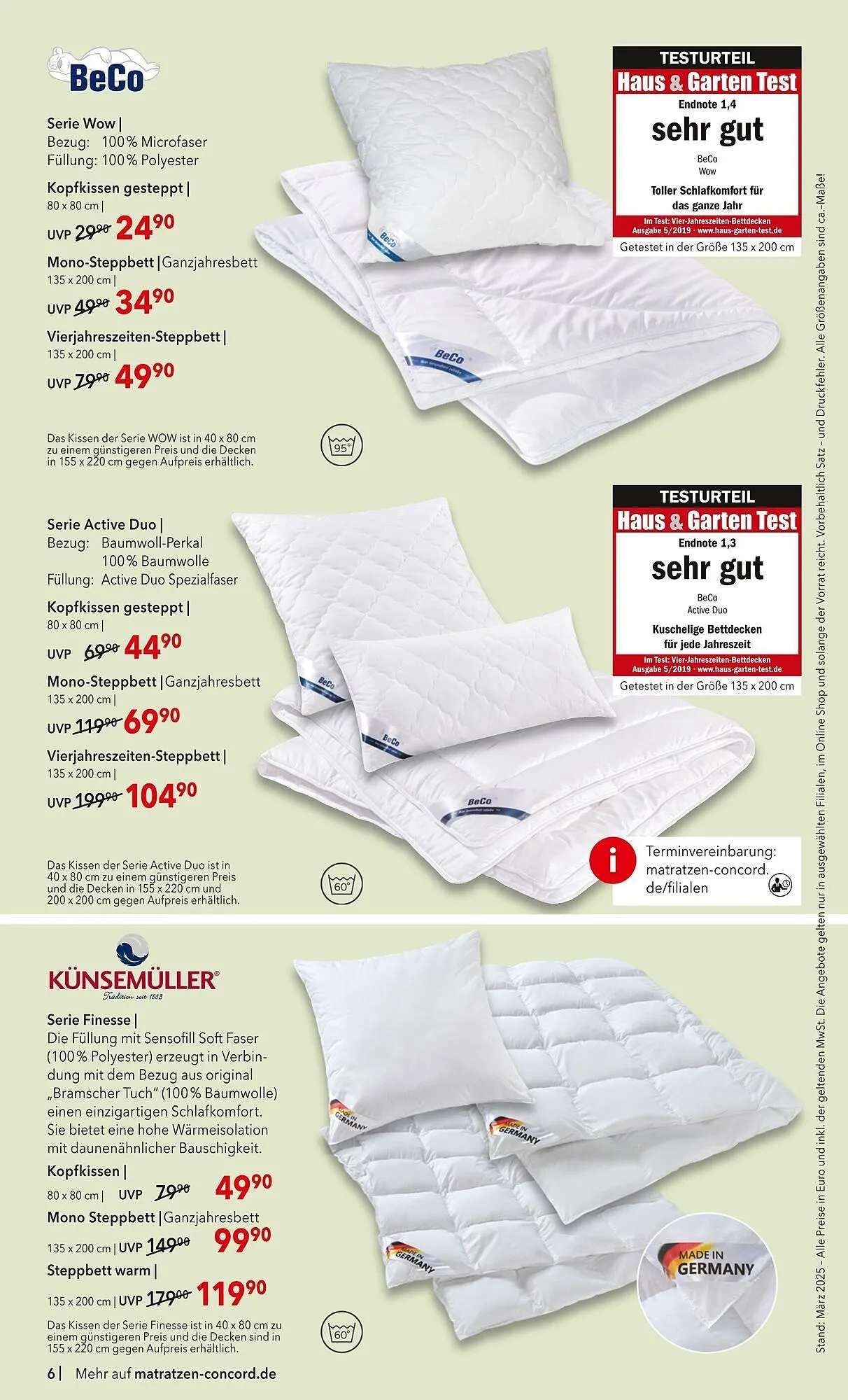 Matratzen Concord Prospekt von 26. März bis 29. April 2025 - Prospekt seite 6