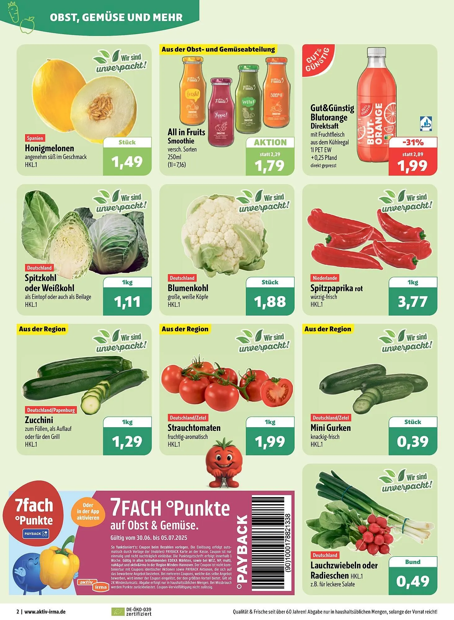 Aktiv Irma Prospekt von 30. Juni bis 5. Juli 2025 - Prospekt seite 2