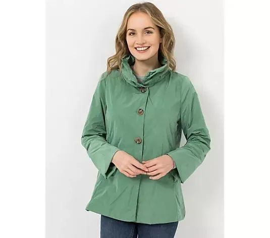 DINE 'N' DANCE Jacke, gefüttert Stehkragen mit Raffung leger weit