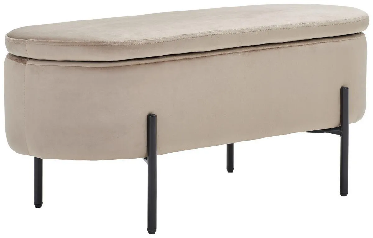 95/43/36 cm Samt Schwarz, Graubraun