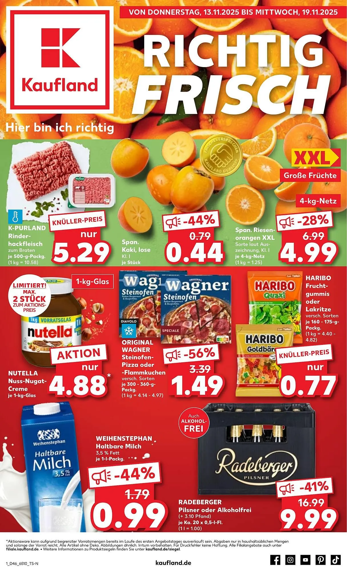 Kaufland Prospekt von 13. November bis 19. November 2025 - Prospekt seite 1