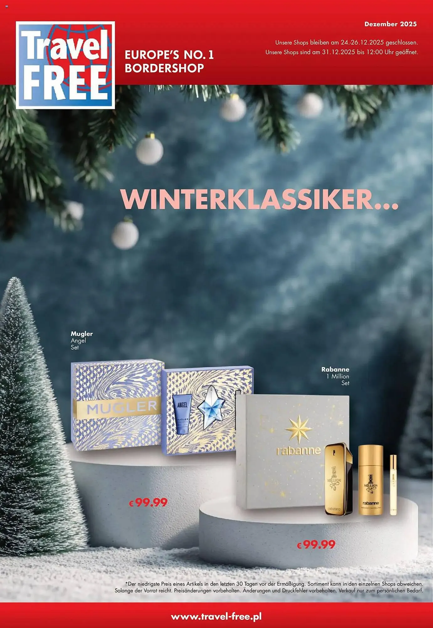 Travel Free Prospekt von 1. Dezember bis 31. Dezember 2025 - Prospekt seite 1
