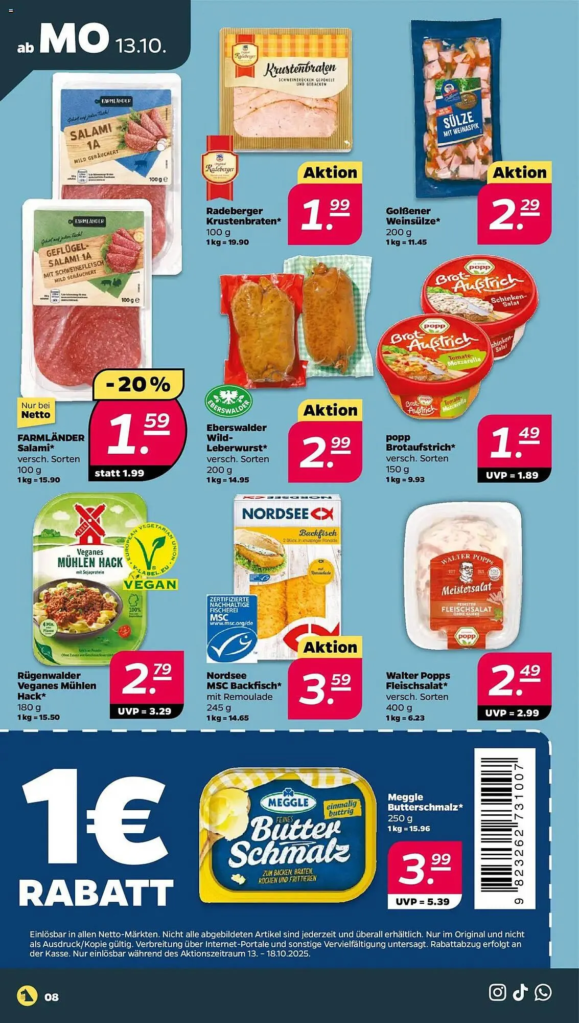 NETTO Prospekt von 13. Oktober bis 18. Oktober 2025 - Prospekt seite 8
