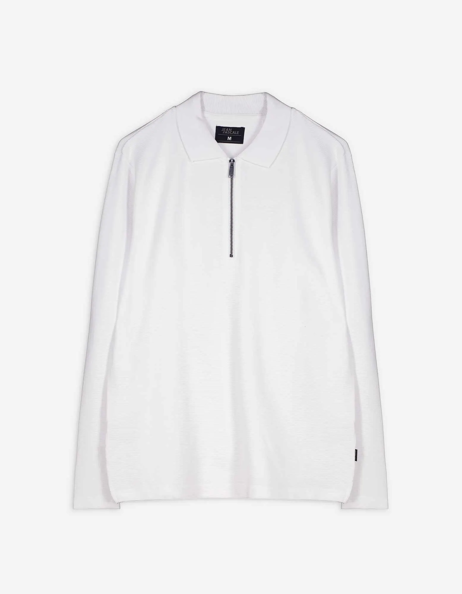 Maglia a maniche lunghe - Zip - bianco