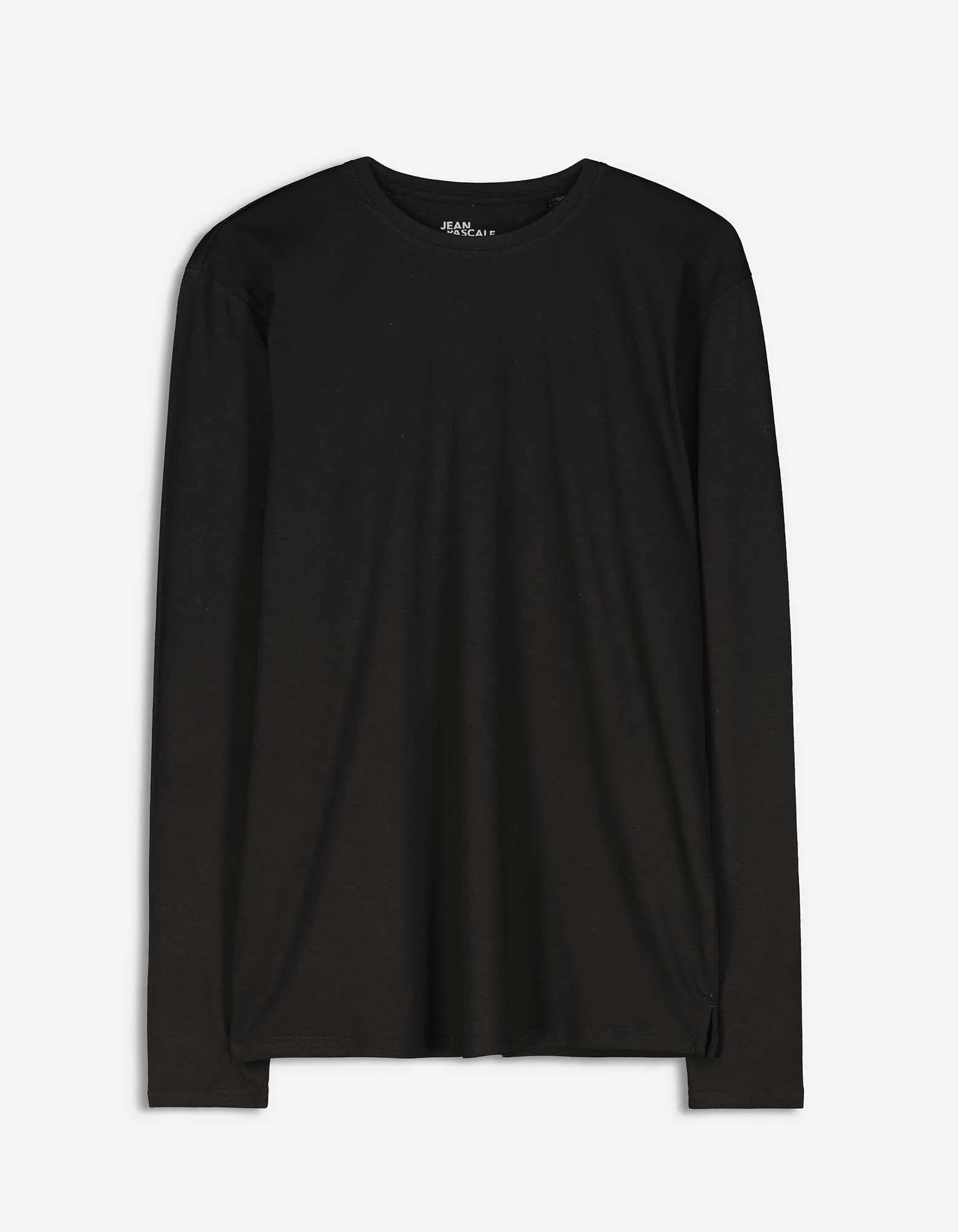 Langarmshirt - Rundhals-Ausschnitt - schwarz