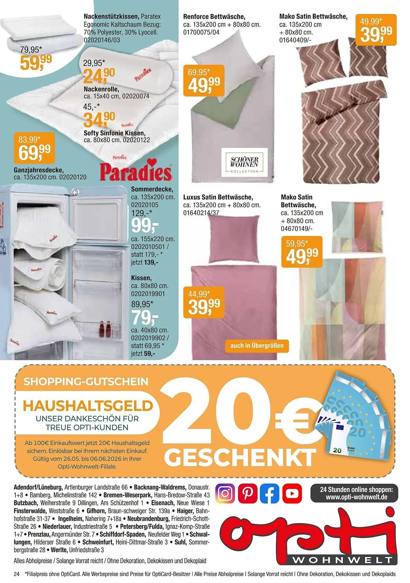 Opti Wohnwelt Prospekt von 12. Mai bis 14. Juni 2026 - Prospekt seite 26