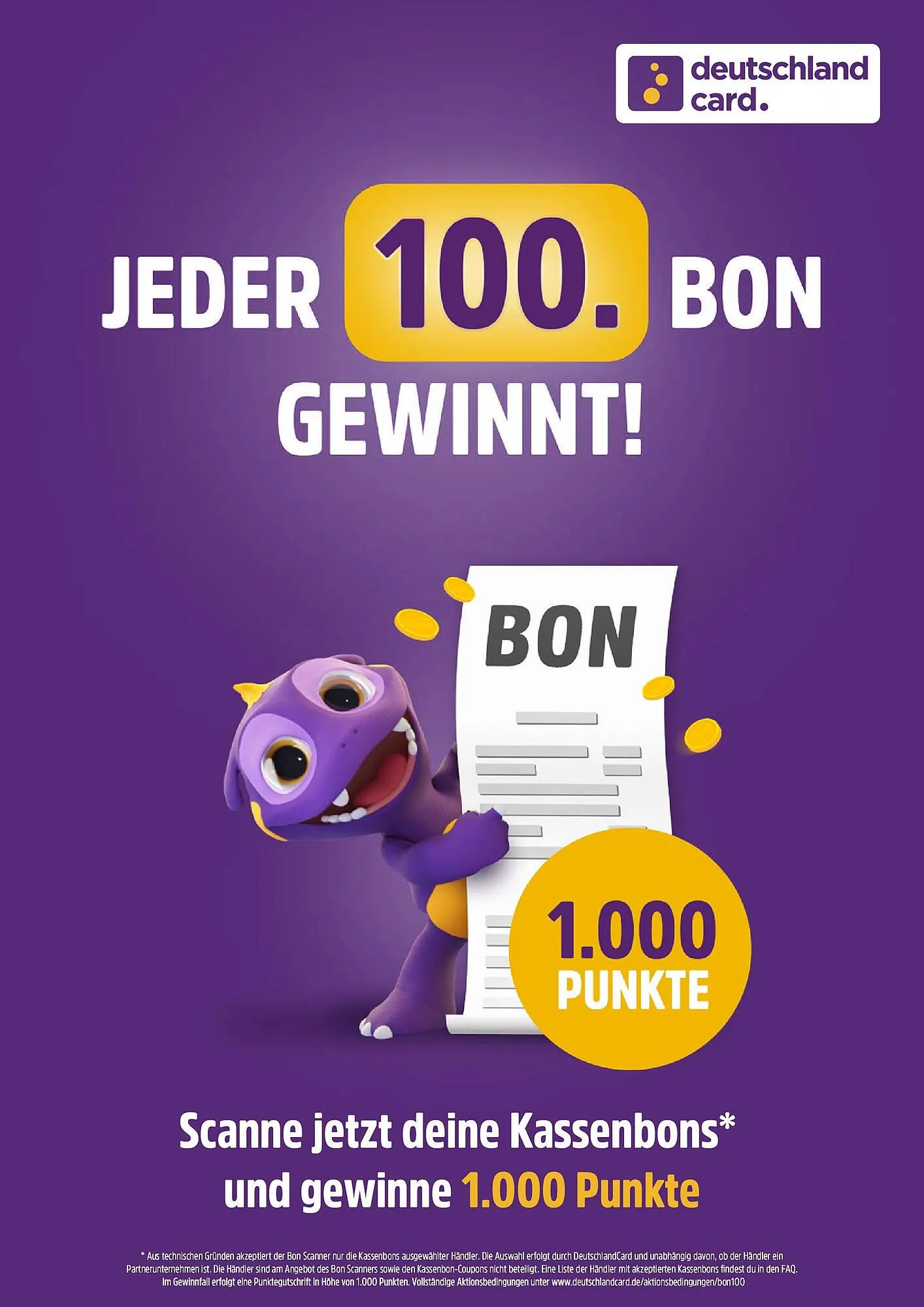 DeutschlandCard: Jeder 100. Bon gewinnt - 1