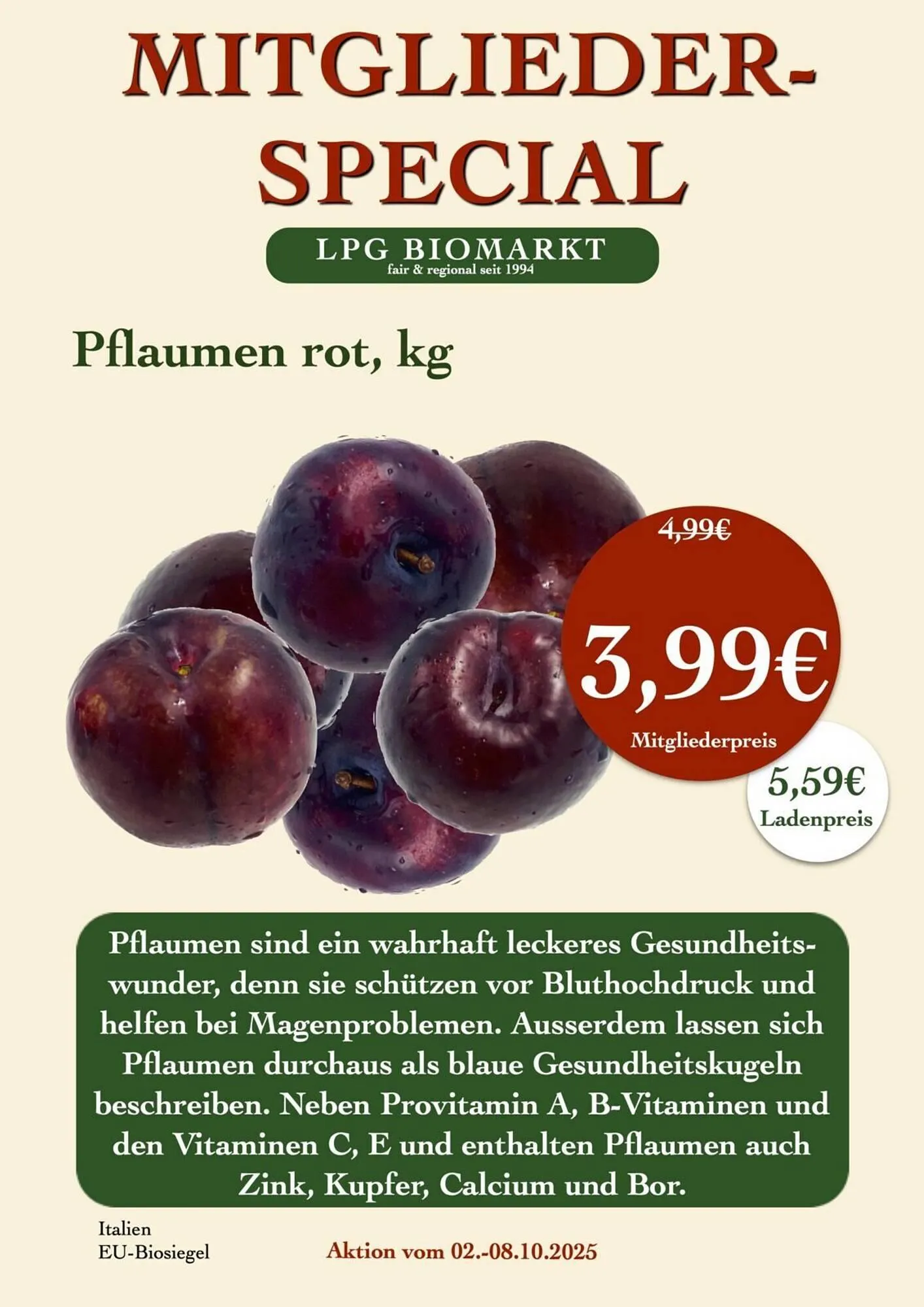 LPG Biomarkt Prospekt von 2. Oktober bis 8. Oktober 2025 - Prospekt seite 9