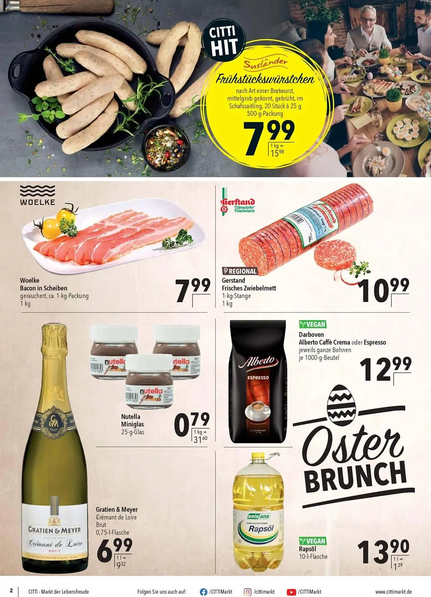 CITTI Markt Prospekt von 9. April bis 22. April 2025 - Prospekt seite 2