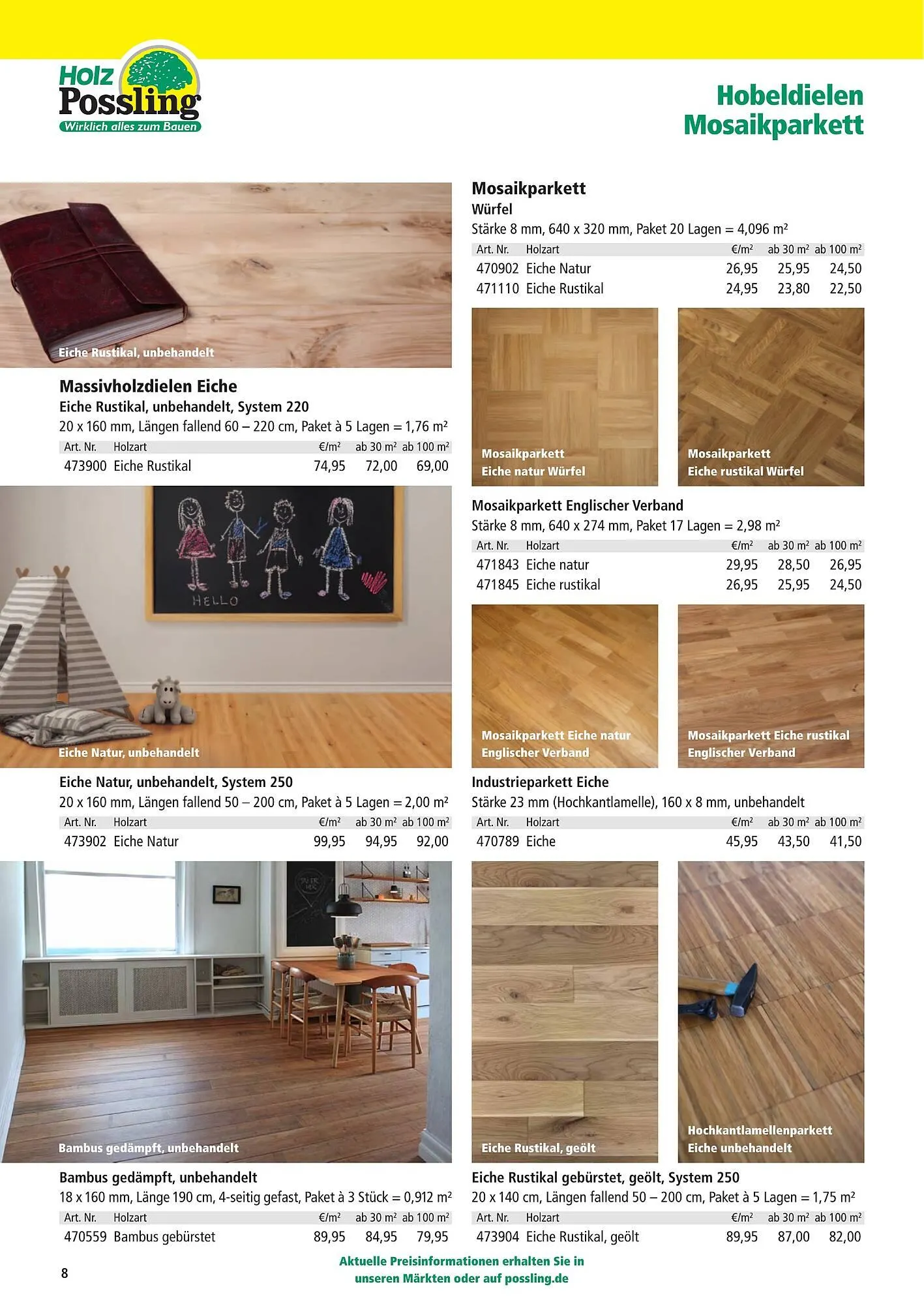 Holz Possling Prospekt von 1. April bis 31. Juli 2026 - Prospekt seite 8
