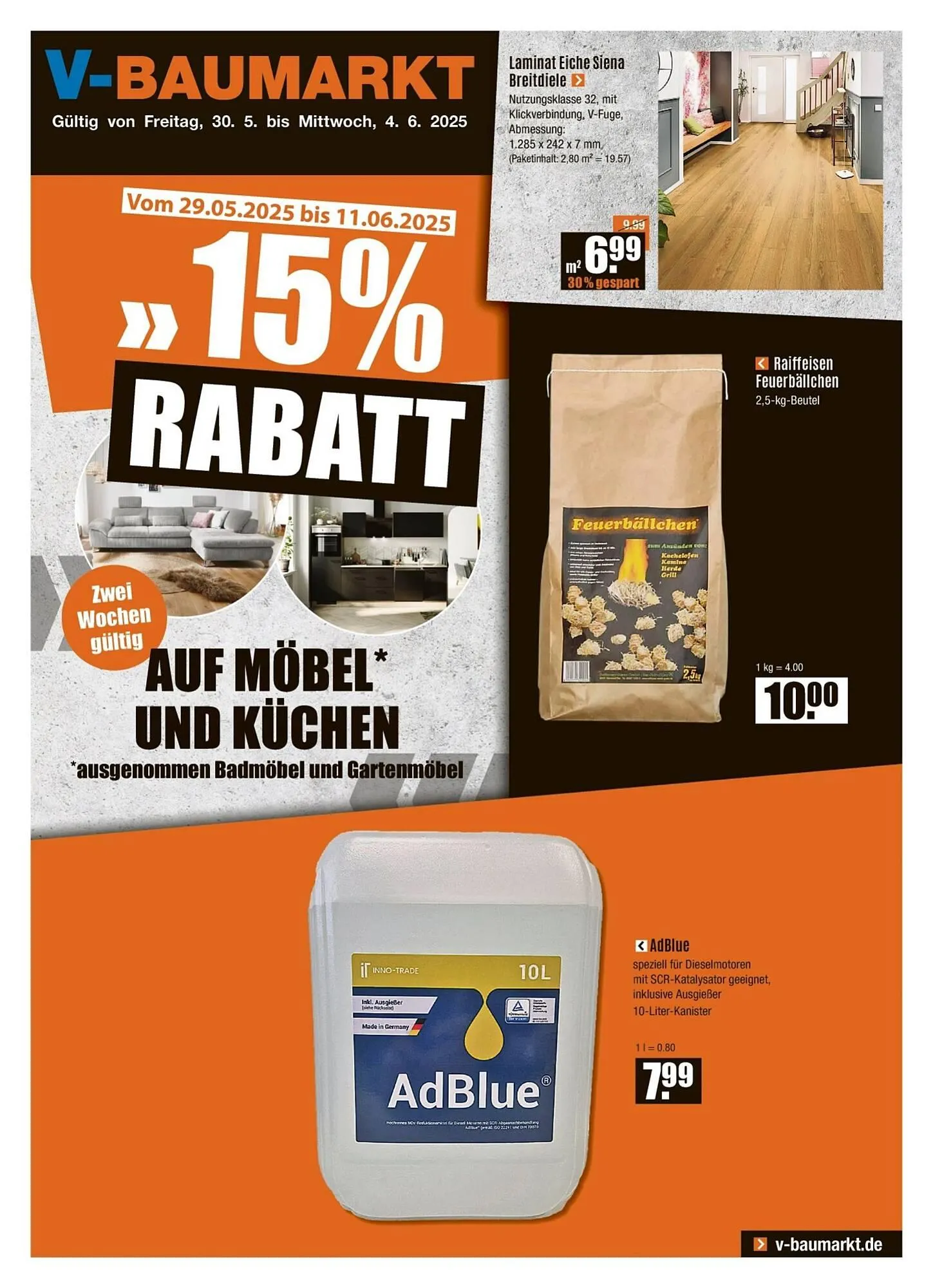 V Baumarkt Prospekt von 30. Mai bis 4. Juni 2025 - Prospekt seite 1