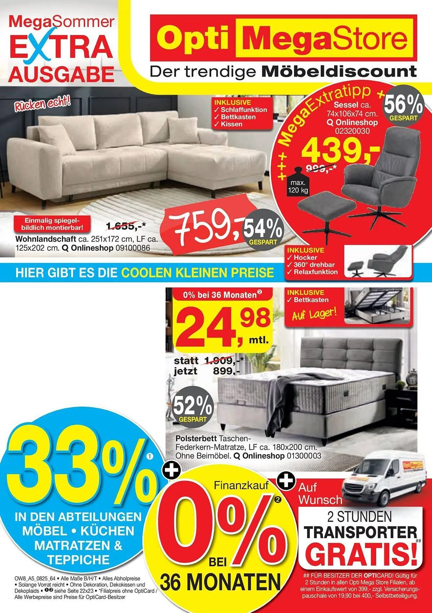 Opti Wohnwelt Prospekt von 25. Juli bis 23. August 2025 - Prospekt seite 48