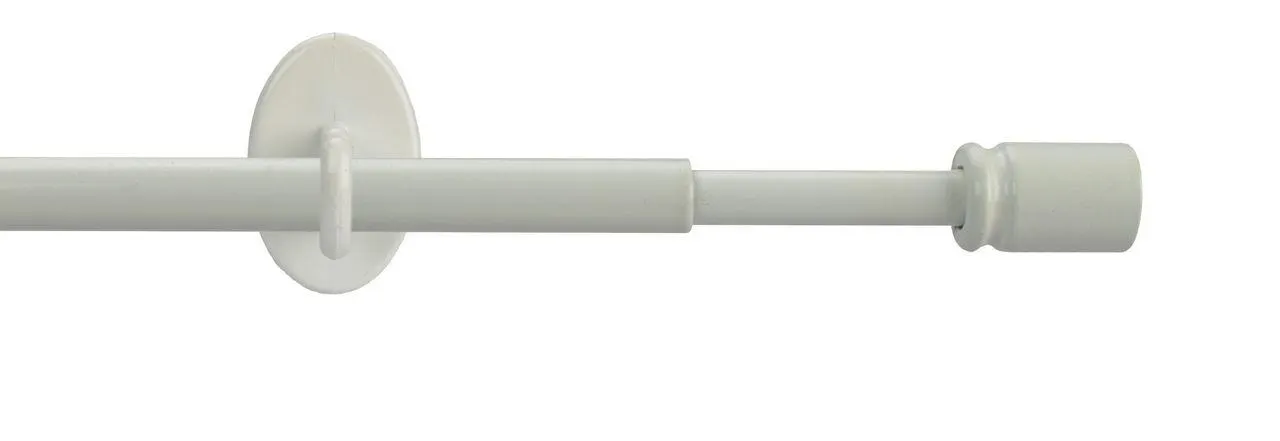Bistrostange, Scheibengardinenstange Zylinder 8 mm Ø, weiß, ausziehbar 60-110 cm
