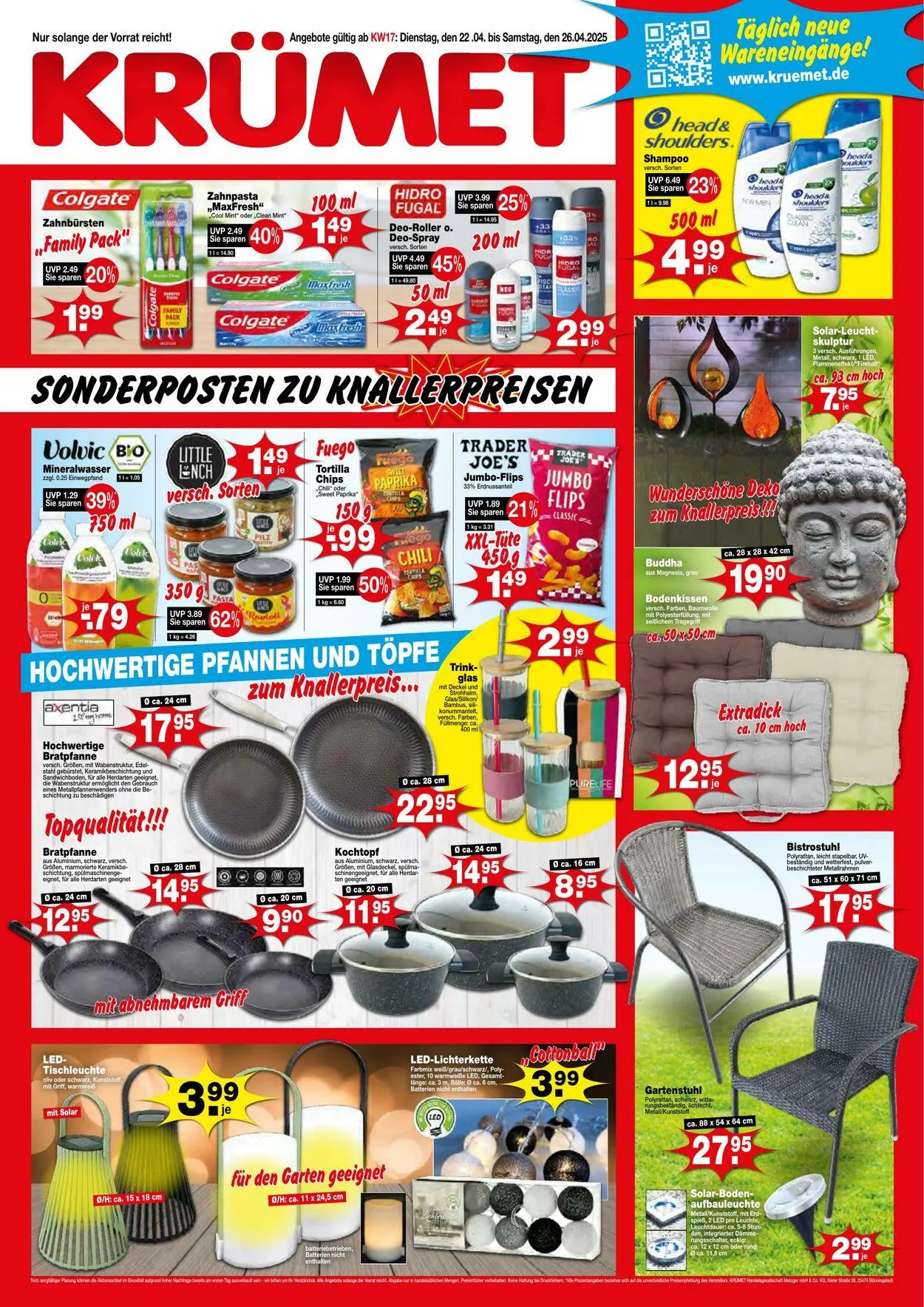 KRÜMET Aktueller Prospekt von 22. April bis 26. April 2025 - Prospekt seite 1