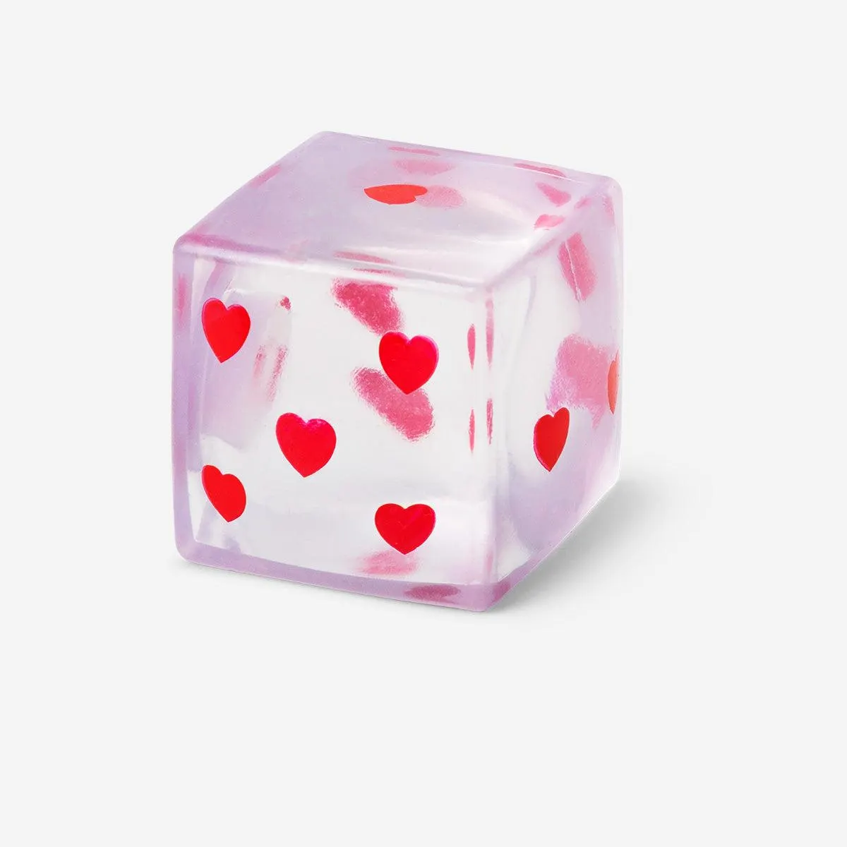 Press me toy - Dice with red hearts