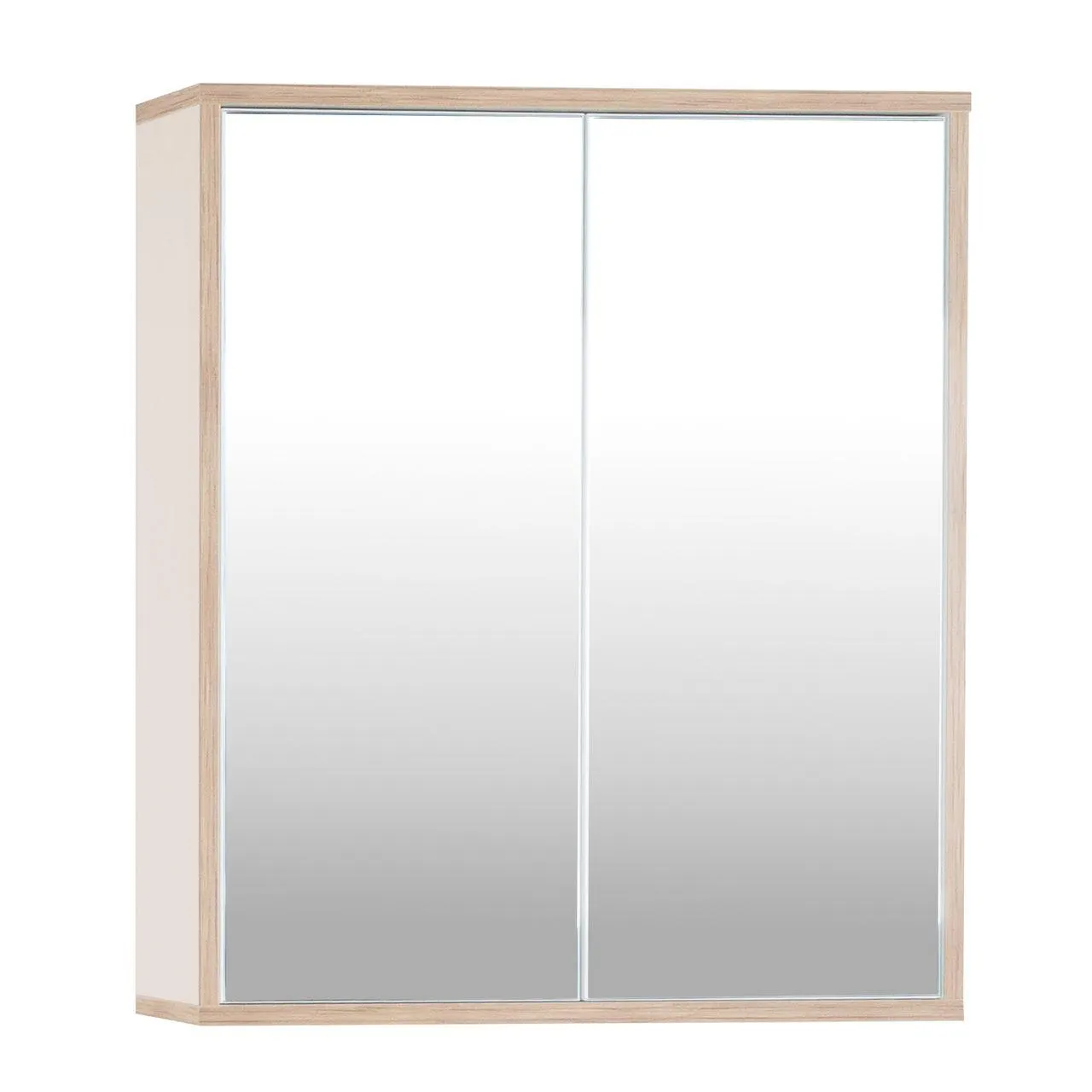 Spiegelschrank MORENA mit 2 Türen, cashmere/Eiche