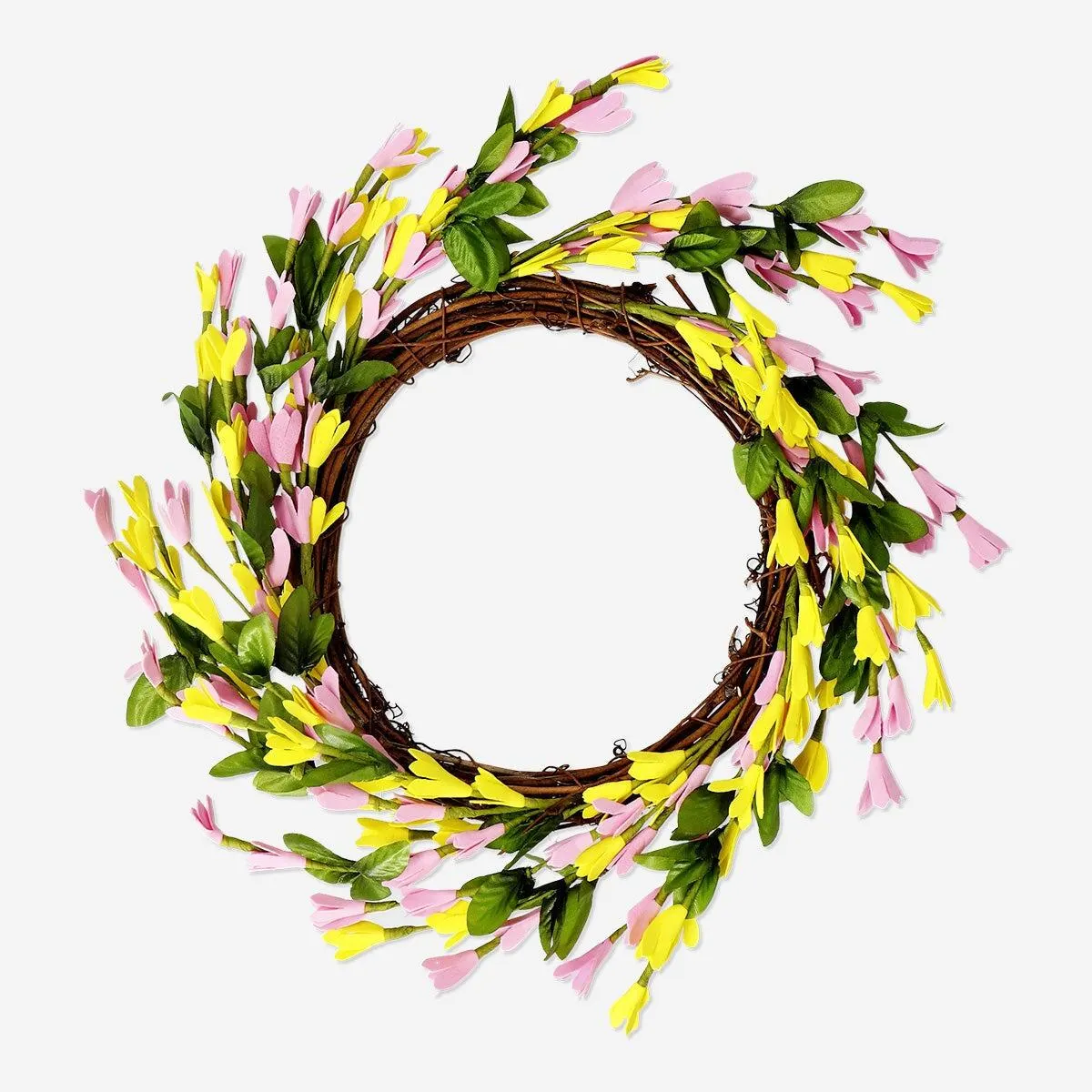 Pink and yellow wreath