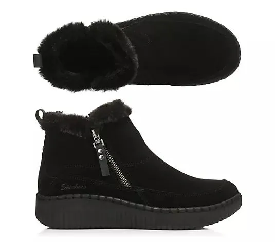 SKECHERS Damen-Stiefelette Modern Winter Wildleder gefüttert