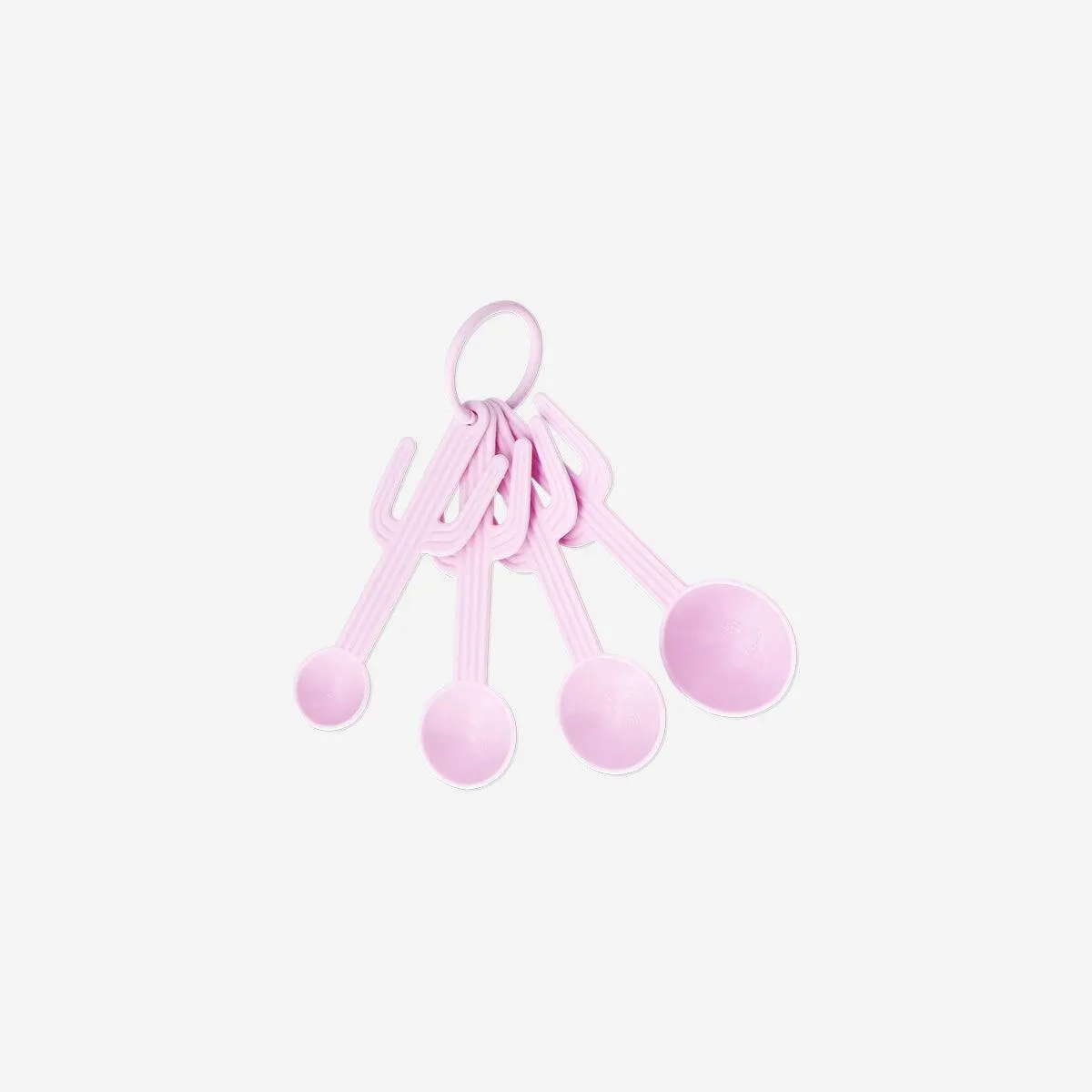 Pink cactus measuring spoons - 4 pcs