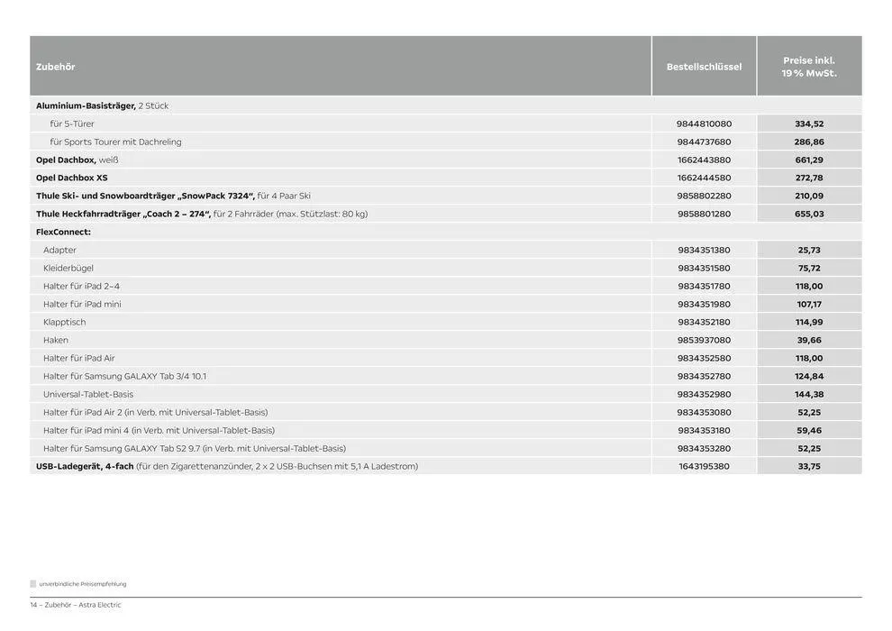 Opel Astra Electric von 13. Juli bis 13. Juli 2025 - Prospekt seite 14