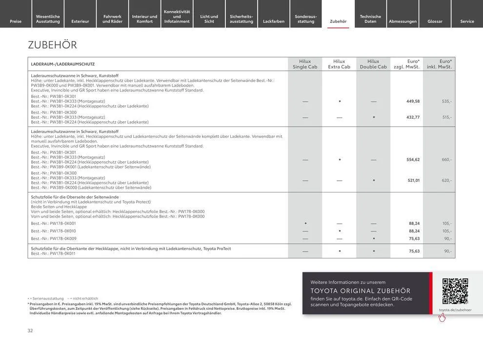 Toyota Hilux von 11. Mai bis 11. Mai 2025 - Prospekt seite 32