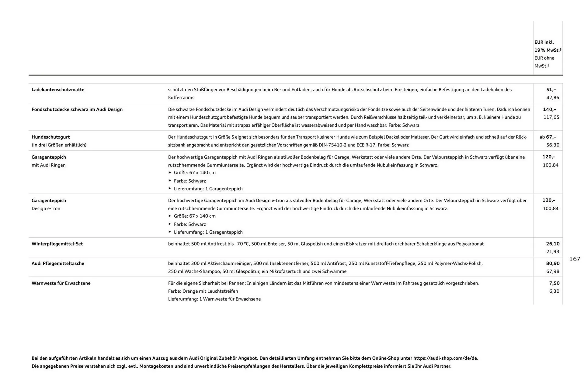Audi Prospekt von 11. August bis 11. August 2026 - Prospekt seite 167