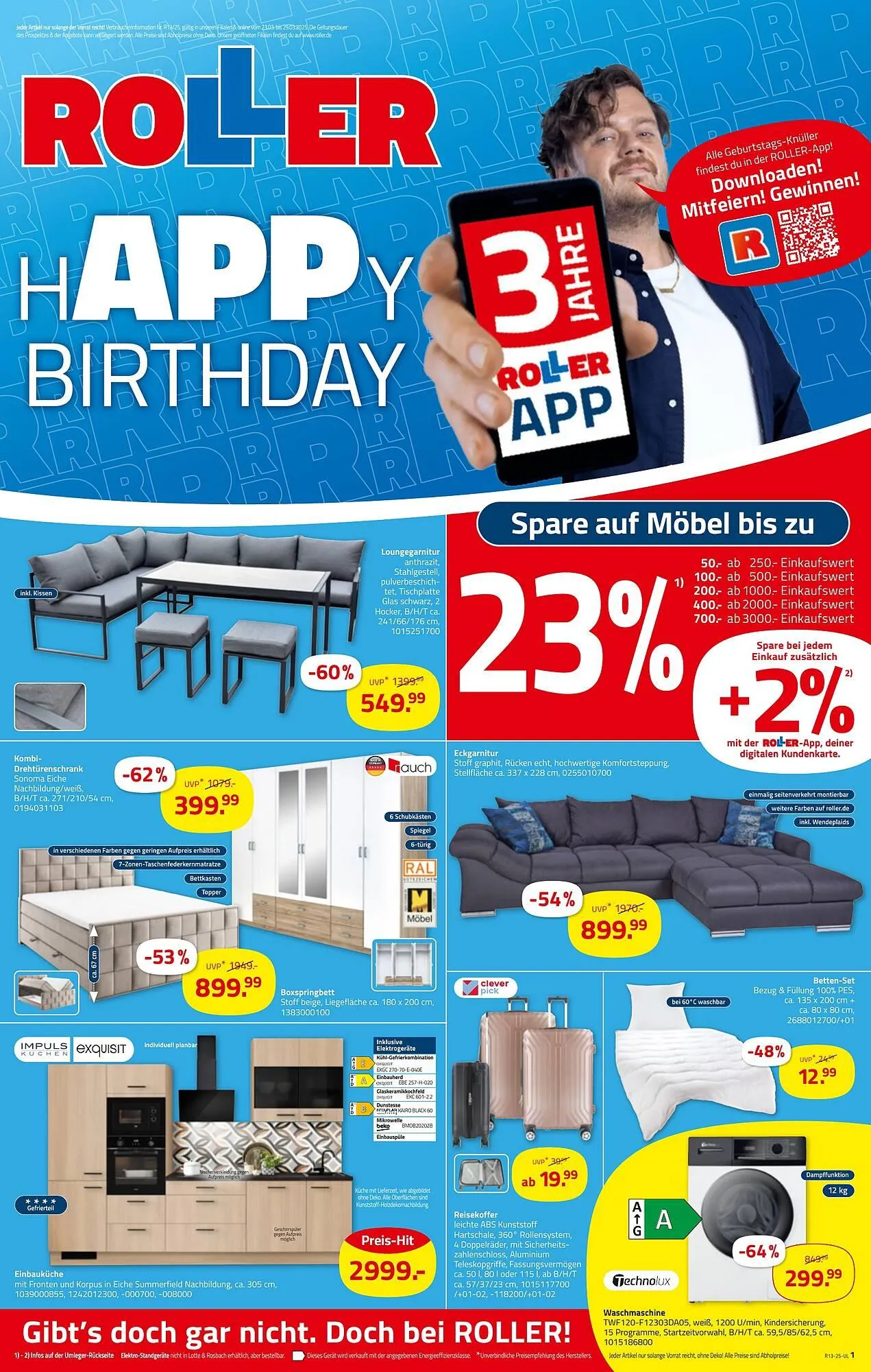 ROLLER Prospekt von 23. März bis 29. März 2025 - Prospekt seite 1