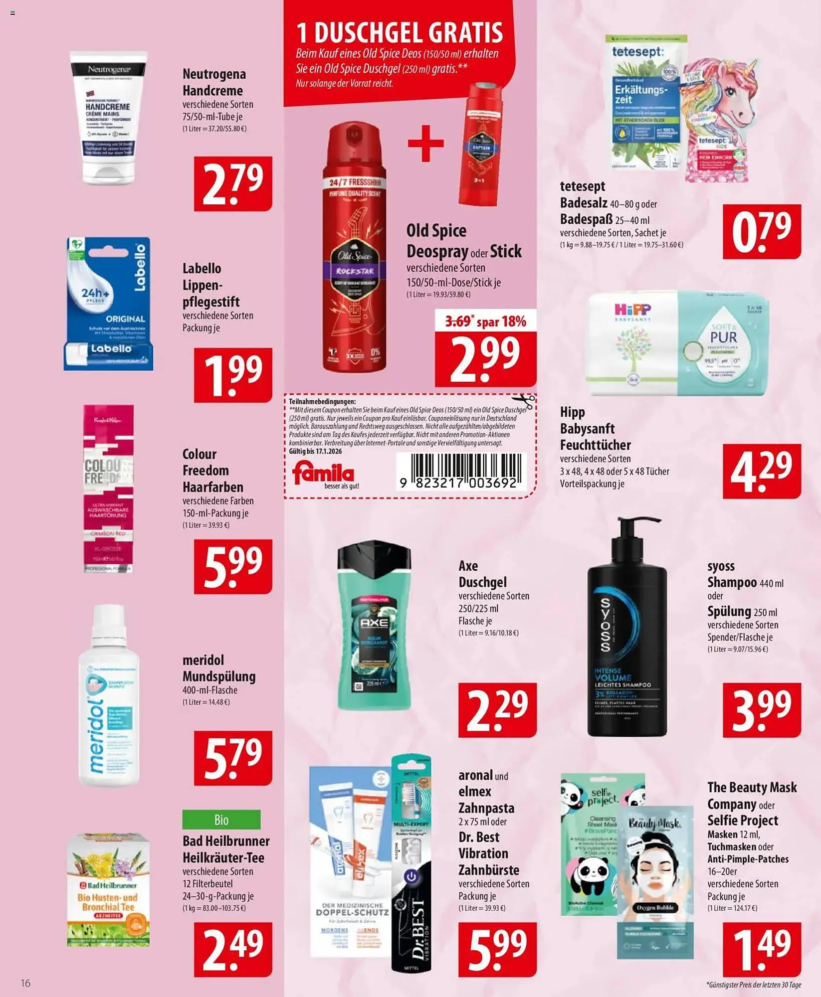 Famila Nord Ost Prospekt von 12. Januar bis 17. Januar 2026 - Prospekt seite 16