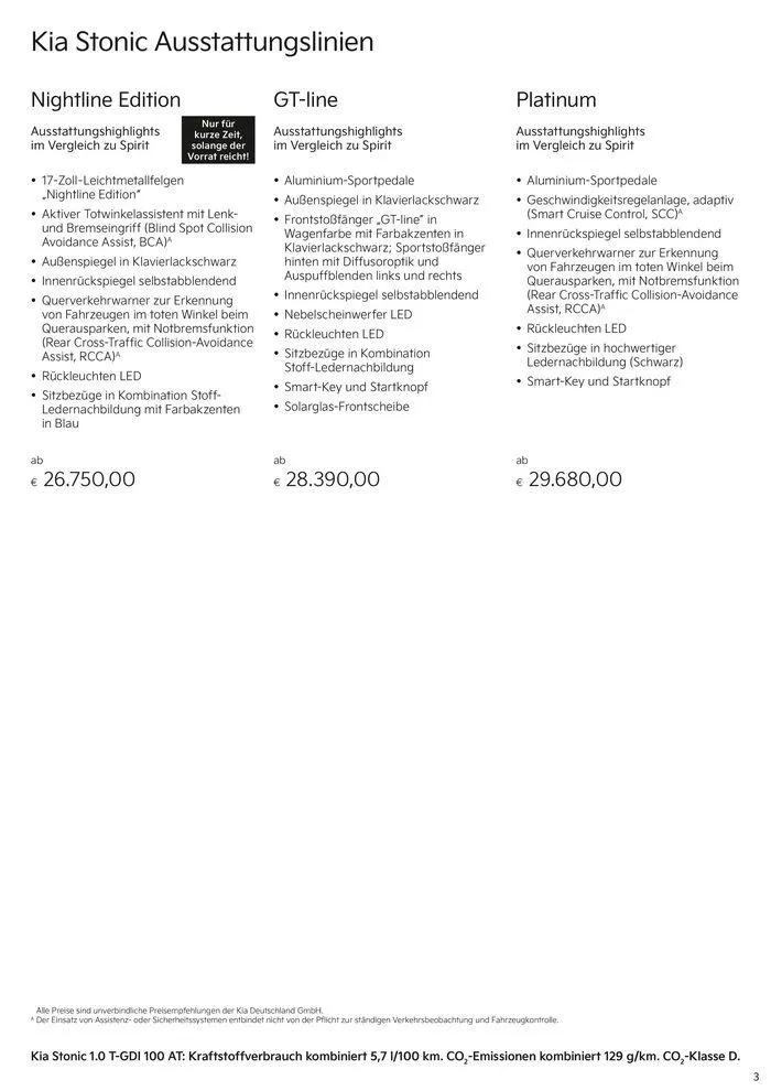 KIA Stonic von 3. September bis 3. September 2025 - Prospekt seite 3