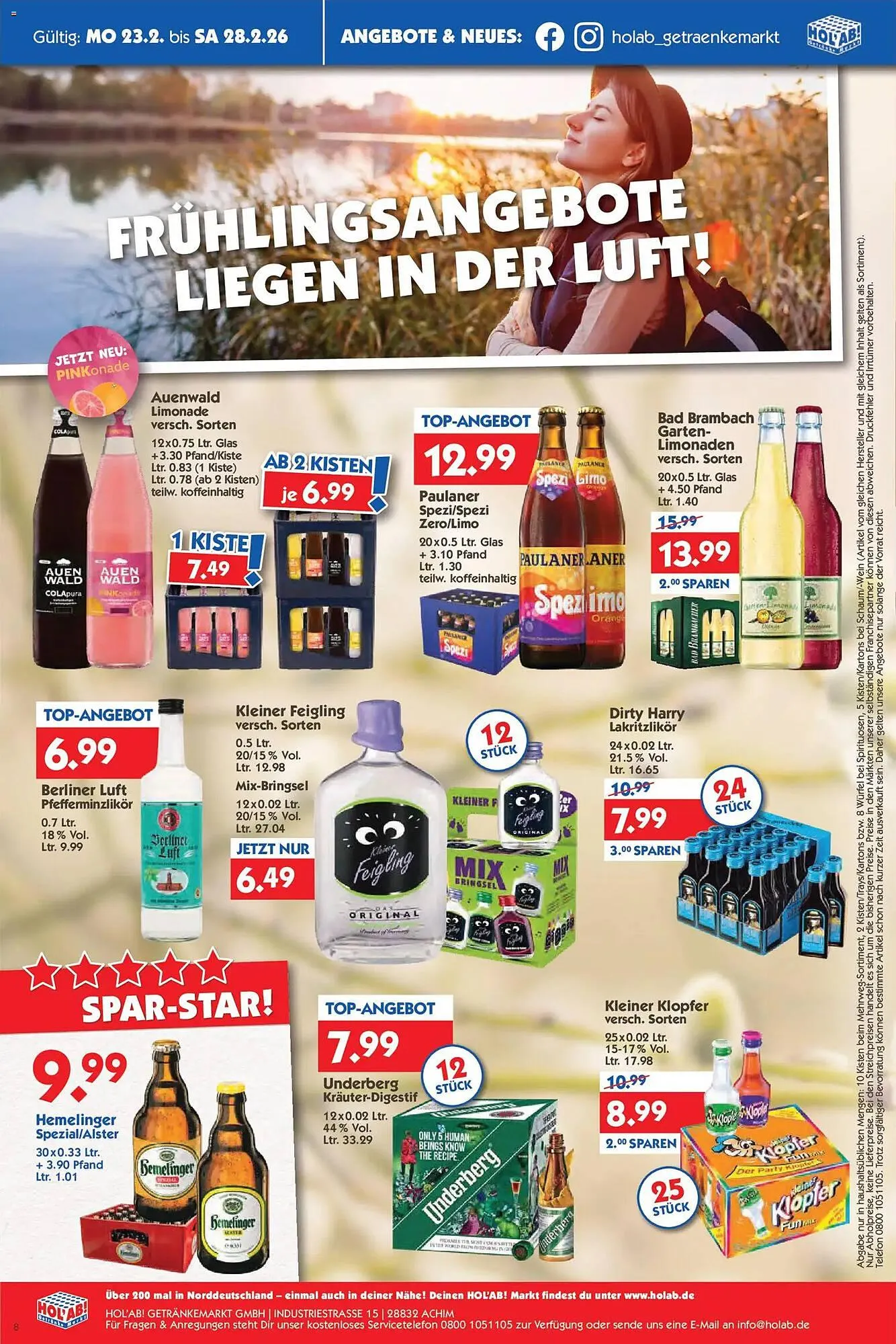 Hol'ab Getränkemarkt Prospekt von 23. Februar bis 28. Februar 2026 - Prospekt seite 8