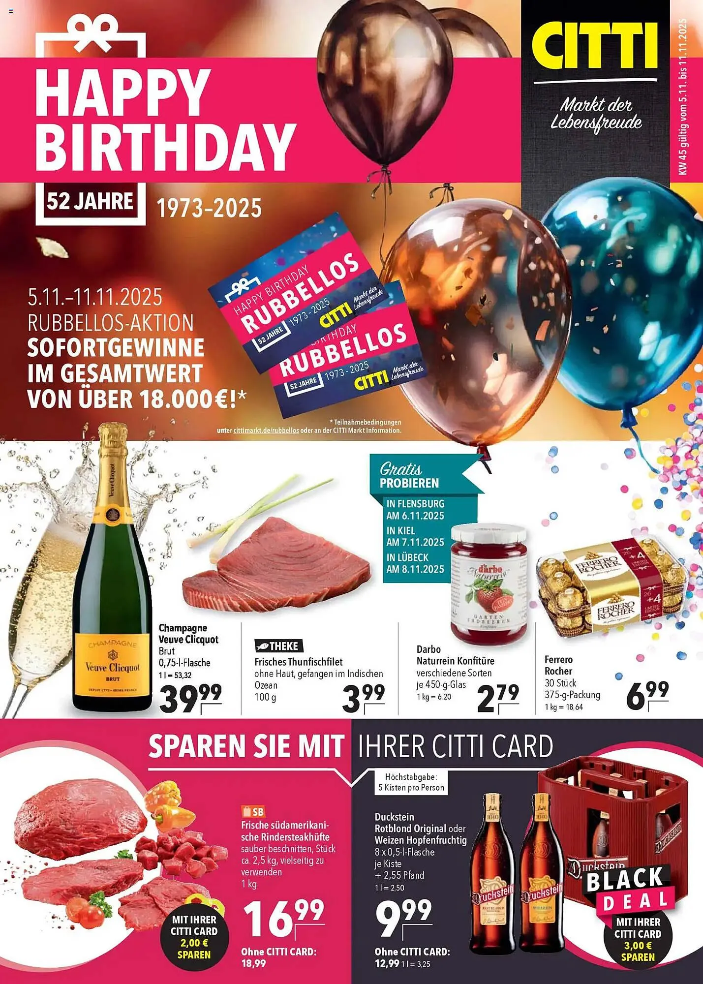 CITTI Markt Prospekt von 5. November bis 11. November 2025 - Prospekt seite 1