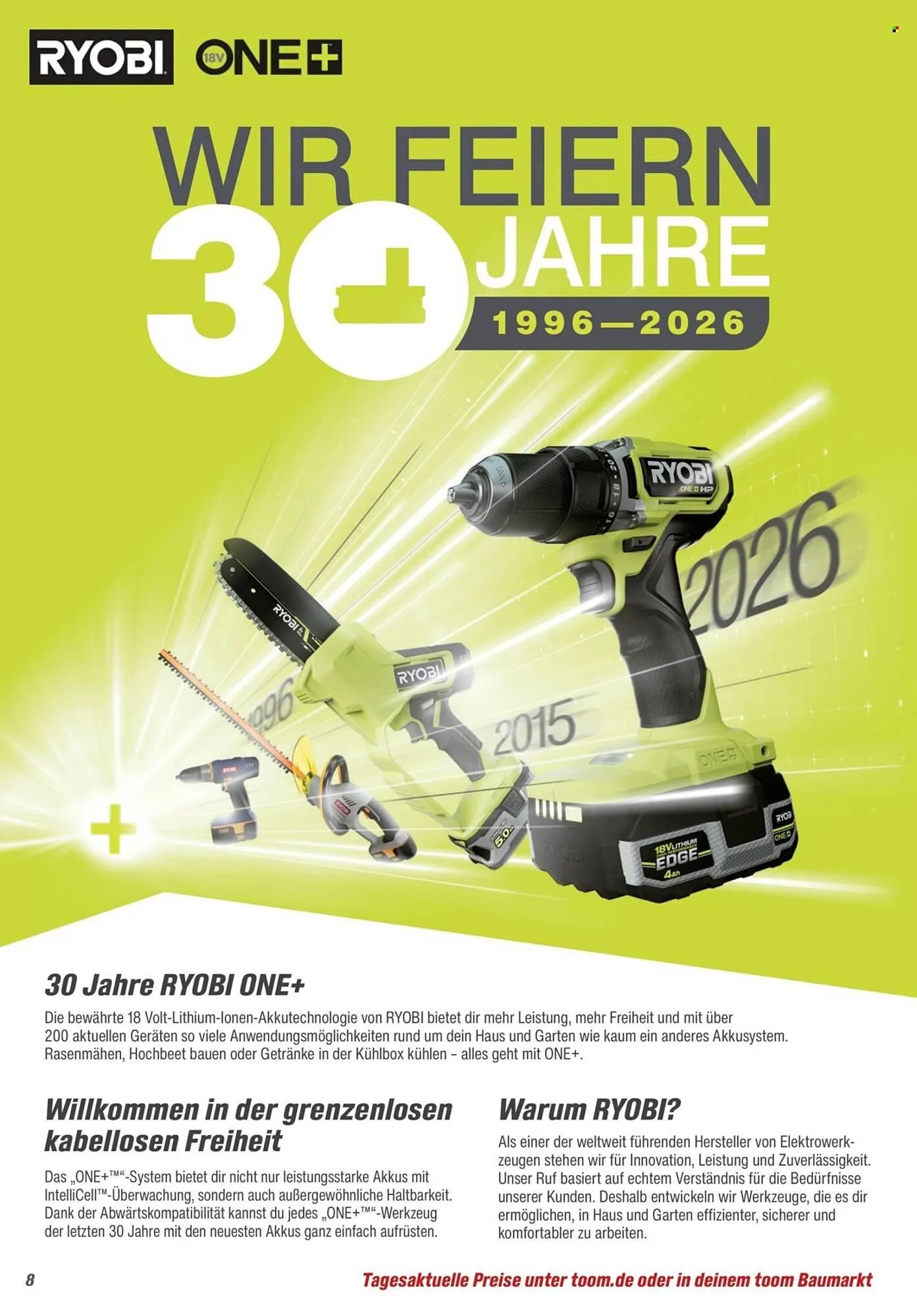 Toom Baumarkt Prospekt von 28. März bis 30. Juni 2026 - Prospekt seite 8