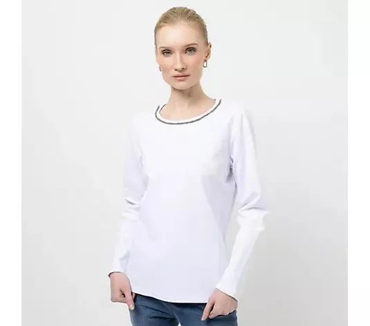 Wählen Sie Ihre Variante: STEFFEN SCHRAUT Shirt Rundhalsausschnitt Kettendetails figurumspielend