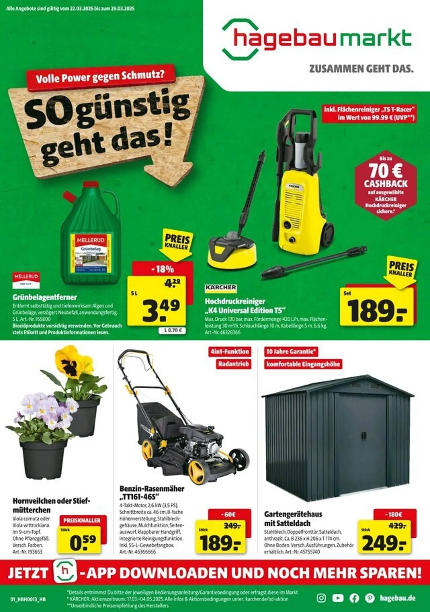 Hagebau Prospekt von 22. März bis 29. März 2025 - Prospekt seite 1